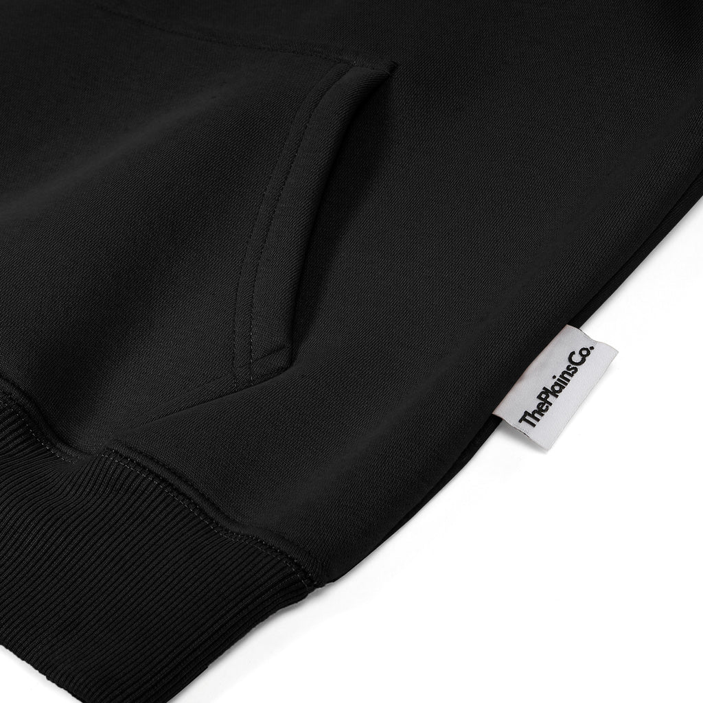 Oversized Raglan Hoodie - Black