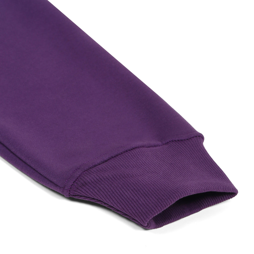 Oversized Raglan Hoodie - Purple