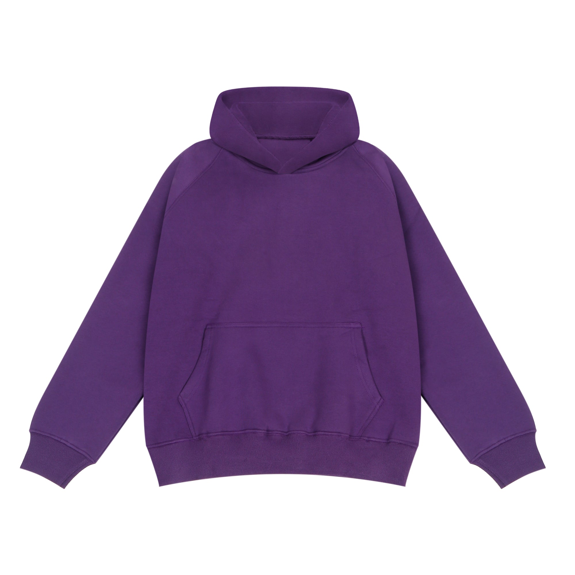 Oversized Raglan Hoodie - Purple
