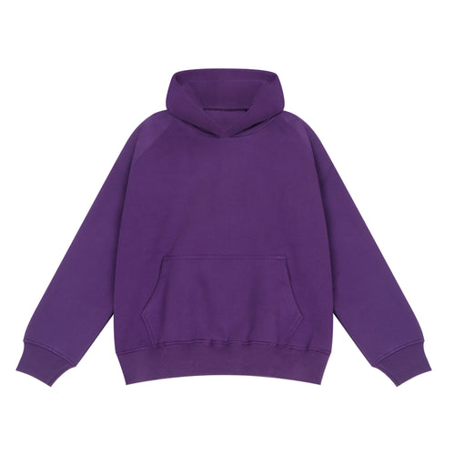 Oversized Raglan Hoodie - Purple