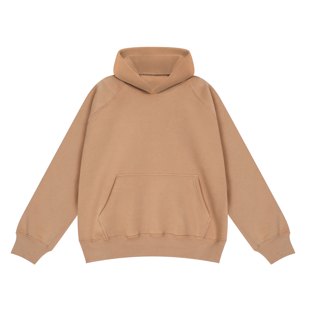 Oversized Raglan Hoodie - Brown
