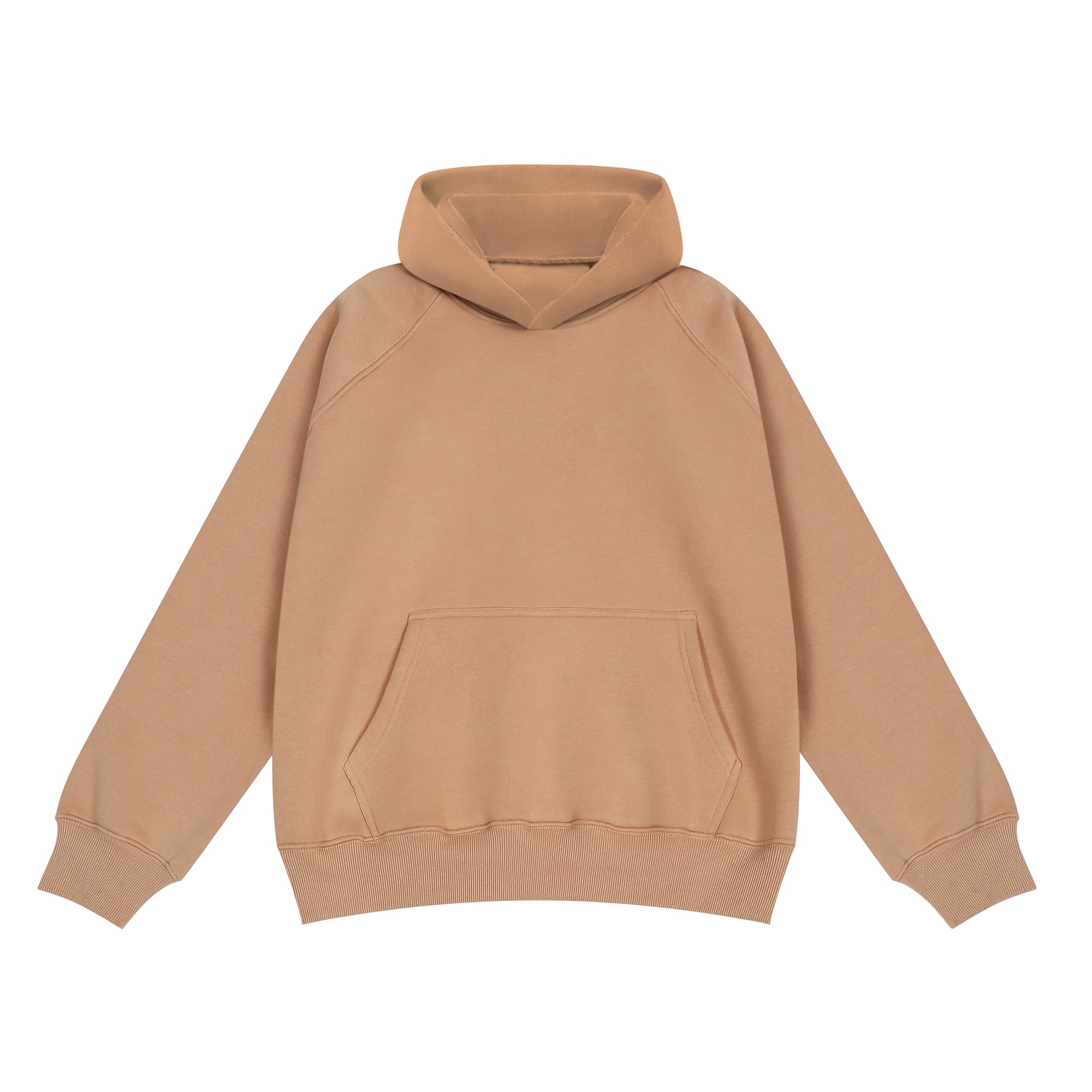 Oversized Raglan Hoodie - Brown