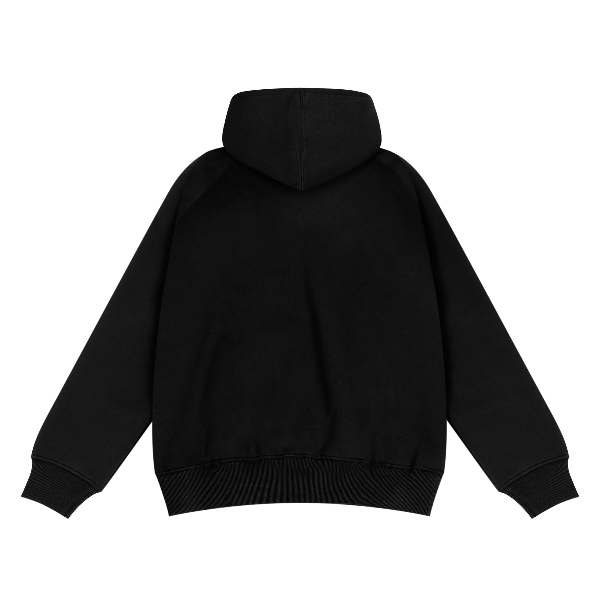 Oversized Raglan Hoodie - Black